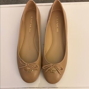 Coach Women's Tan Ballet Flats